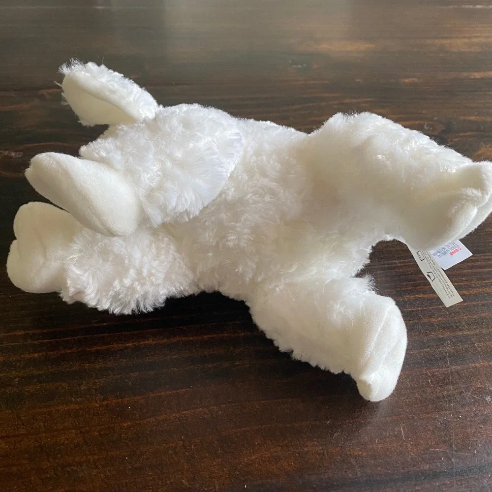 Baby Gund Winky‎ Lamb White Plush Rattle Sleeping Sheep 8 Inch Nursery Toy